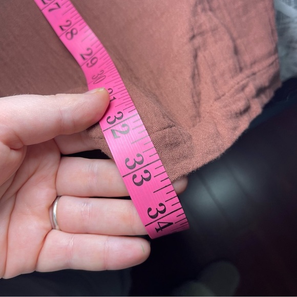 Old Navy Women’s Brown Long Sleeve Gauze Tunic Mini Dress Size S 100% Cotton - Picture 12 of 12